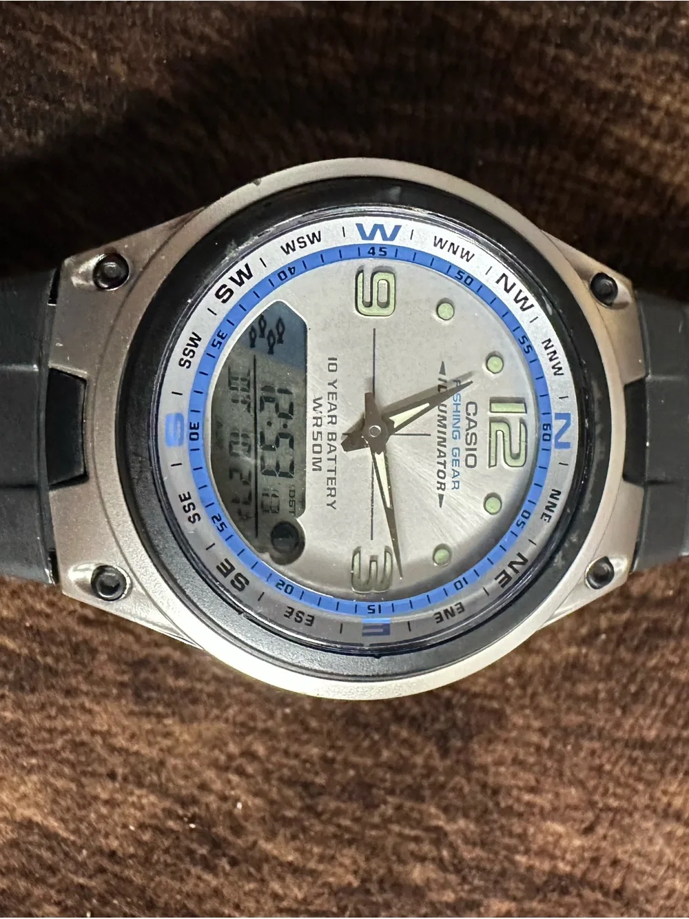 Casio Men's Black Digital-Analog Fishing Gear AW-82 Watch